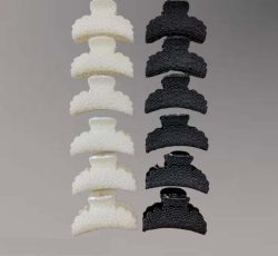 فروش عمده کلیپس مو پلاستیکی طرح خاویاری