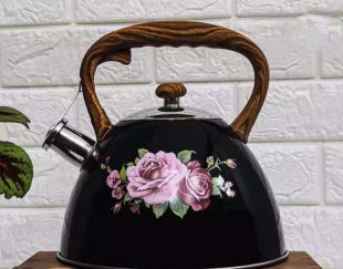 فروش عمده کتری سوتی کف چدن دسته چوبی