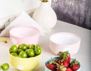 فروش عمده کاسه 4 عددی بزرگ خالدار