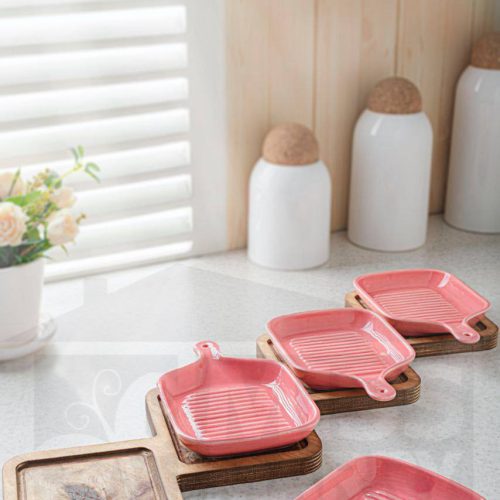 فروش عمده اردو مزه تابه گریل مربع تک دسته 4خانه