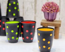 لیوان خالدار رنگی هایلوکس