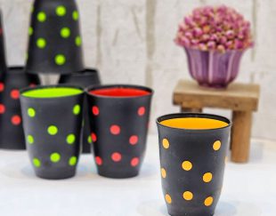 لیوان خالدار رنگی هایلوکس