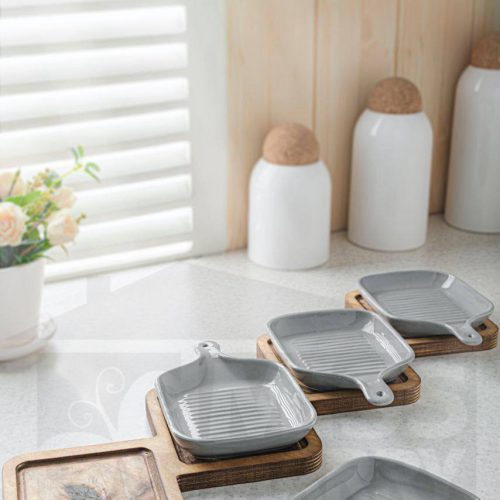 فروش عمده اردو مزه تابه گریل مربع تک دسته 4خانه