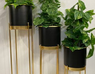 گلدان آلومینیومی زیره دار