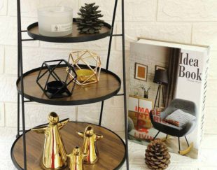 استند گرد دسته چوبی