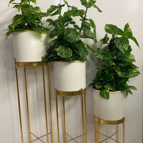 گلدان آلومینیومی زیره دار