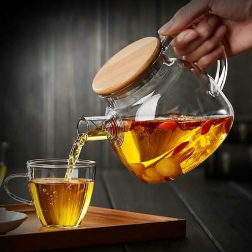 قوری پیرکس درب بامبو