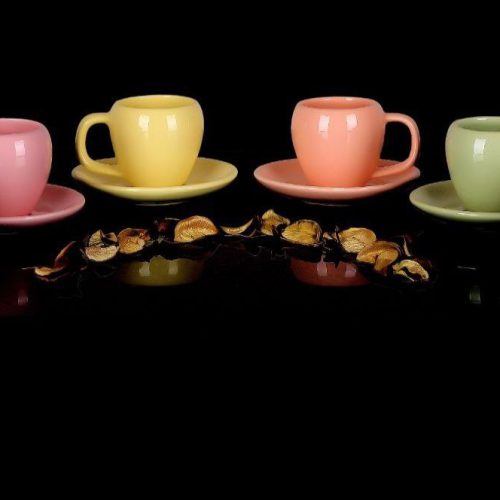 ست قهوه خوری رنگی در ۶ رنگ