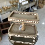 رایزر چوبی مهره دار دو طبقه