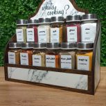 استند ادویه شیشه مربع؛ زیبایی و نظم در آشپزخانه