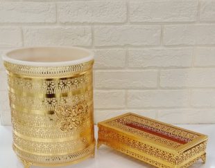 سطل و دستمال نخل طلایی