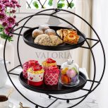 شیرینی خوری ۲ طبقه والریا: یک اکسسوری زیبا و کاربردی برای پذیرایی
