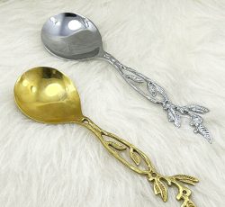 قاشق آجیل برنجی لادن برای زیبایی پذیرایی