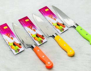 چاقوی ۳ میخ دسته رنگی اعلا، زیبایی و کیفیت در آشپزخانه شما