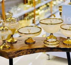 سرویس زیبای پریا رنگ کاراملی آبکاری فورتیک طلا – عمده فروش