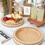 سینی سرو گرد مهره دار، یک سینی زیبا و کاربردی برای پذیرایی
