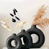 گلدان حلقه ای ۳ سایز و ۳ رنگ: دکوراسیونی شیک و مدرن
