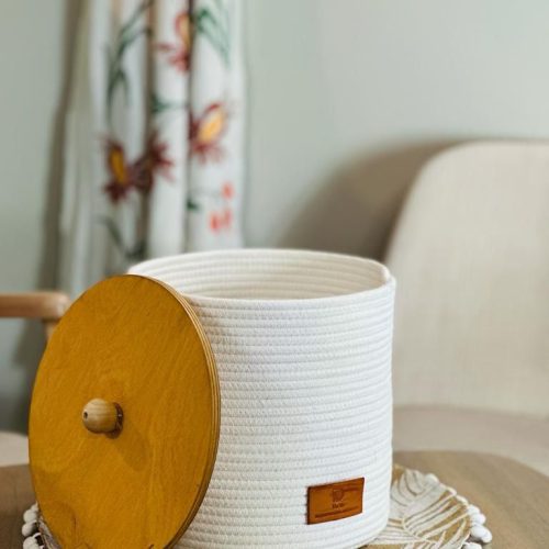 سطل درب چوبی آبان در سه سایز با کیفیت عالی
