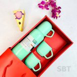 فلاسک سه لیوان استیل پاستیلی، مناسب برای استفاده روزانه