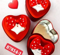 جعبه فلزی قلب کوچک قرمز ولنتاین – هدیه‌ای خاص و ماندگار