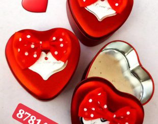 جعبه فلزی قلب کوچک قرمز ولنتاین – هدیه‌ای خاص و ماندگار