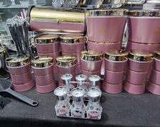 سرویس آشپزخانه کمرباریک ۲۹ پارچه روزگلد، مناسب برای انواع آشپزخانه ها
