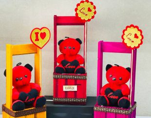 باکس خرس Love چوبی هدیه ای عاشقانه برای ولنتاین