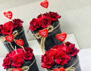 گلدان بتنی رز ۶گل شمعی، انتخابی شیک و رمانتیک برای عزیزانتان