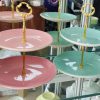 شیرینی خوری ۲طبقه رنگی: راهی برای افزودن رنگ و زیبایی به میز پذیرایی