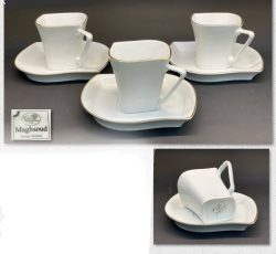 چای خوری چینی شیوا لب طلا، 6 سرویس، مناسب برای پذیرایی از مهمانان