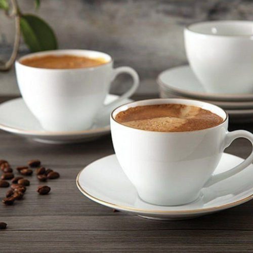 چای خوری دانمارکی لب طلا، برای نوشیدن چای و دمنوش