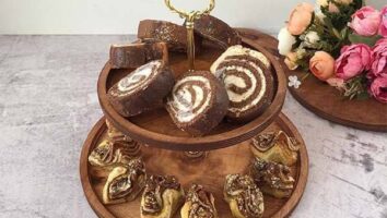 راهنمای جامع ظرف شیرینی خوری چوبی دو طبقه