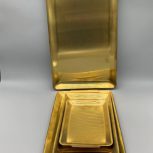 سینی مستطیل طلایی، درخششی بی‌نظیر برای منزل شما