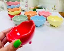 پیاله پایه دار رنگی