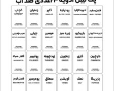 لیبل ادویه ۲۴ عددی مستطیل