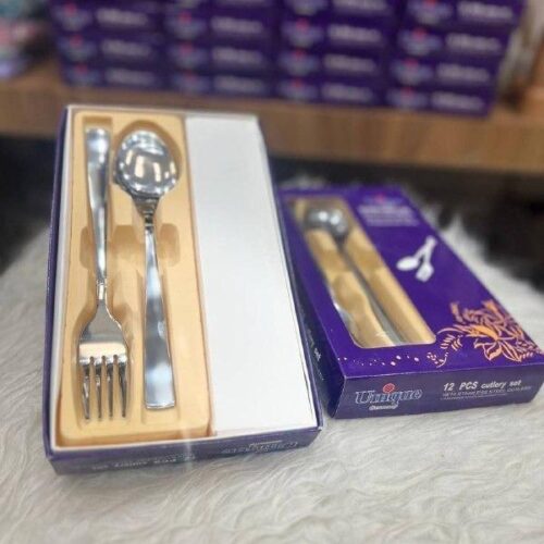 ست قاشق چنگال یونیک جعبه  بنفش