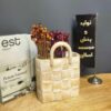 سبد دکوری پلی‌استر دسته‌دار