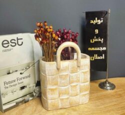 سبد دکوری پلی‌استر دسته‌دار