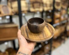 پیاله و پیش دستی گردو ی تیکه