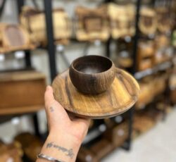 پیاله و پیش دستی گردو ی تیکه