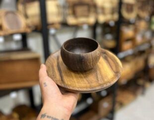 پیاله و پیش دستی گردو ی تیکه