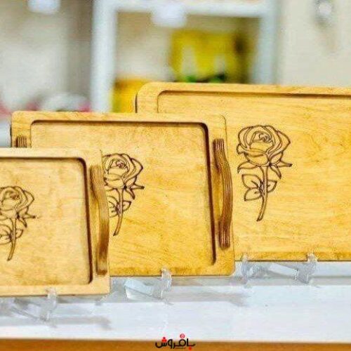 سینی ۳ تیکه گل رز