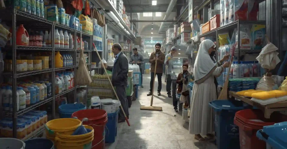 پرفروش‌ترین لوازم نظافت در بازار عمده‌فروشی صالح‌آباد