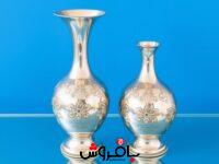 خرید و قیمت گلدان دکوراتیو آبکاری طلایی 3 گلدانهای دکوراتیو آبکاری