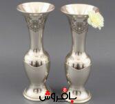 خرید و قیمت گلدان دکوراتیو آبکاری طلایی 1 گلدانهای دکوراتیو آبکاری